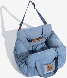 FunnyFuzzy Portable Leisure Outing Car Seat Travel Dog Bed, Light Blue, Single Seat