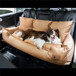 FunnyFuzzy Travel Waterproof Safety Machine Washable Bolster Dog Car Back Seat Bed, Waterproof Pro-Brown, Jumbo Plus slide 2 of 8