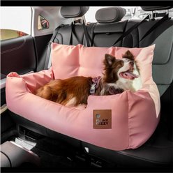 FunnyFuzzy Travel Waterproof Safety Machine Washable Bolster Dog Car Back Seat Bed, Waterproof Pro-Pink, Jumbo Plus slide 2 of 7