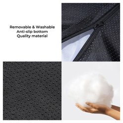 FunnyFuzzy Round Canopy Dream Hideaway Machine Washable Covered Dog Bed, Black, X-Large slide 2 of 5
