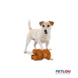 Petlou Golden Highland Cow Squeaky Plush Dog Toy, 12-in slide 2 of 5