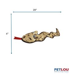 Petlou Camo Critters Snake Squeaky Plush Dog Toy, 29-in slide 2 of 5