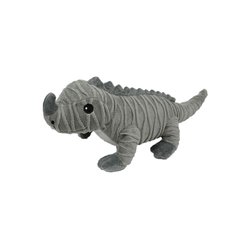 Petlou Groovys Rhino Iguana Squeaky Plush Dog Toy, 15-in