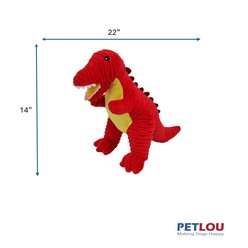 Petlou Groovys T Rex Squeaky Plush Dog Toy, 22-in slide 2 of 5