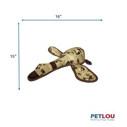 Petlou Camo Critters Mallard Duck Squeaky Plush Dog Toy, 16-in slide 2 of 5