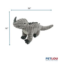 Petlou Zoo Friends Rhino Iguana Squeaky Plush Dog Toy, 36-in slide 2 of 5