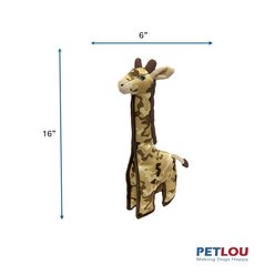 Petlou Camo Critters Giraffe Squeaky Plush Dog Toy, 16-in slide 2 of 5