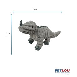 Petlou Zoo Friends Rhino Iguana Squeaky Plush Dog Toy, 26-in slide 2 of 5