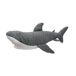 Petlou Groovys Shark Squeaky Plush Dog Toy, 22-in