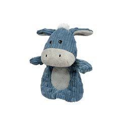 Petlou Pocket Dotty Friends 3.0 Donkey Squeaky Plush Dog Toy, 7-in