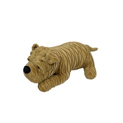Petlou Groovys Shar Pei Squeaky Plush Dog Toy, 12-in