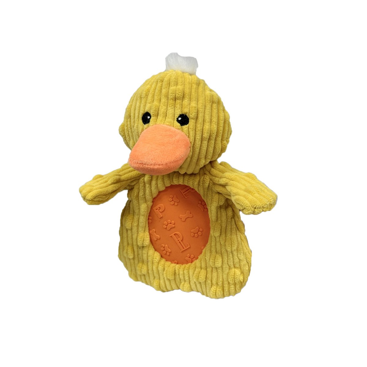 Petlou Pocket Dotty Friends 3.0 Duck Squeaky Plush Dog Toy, 7-in