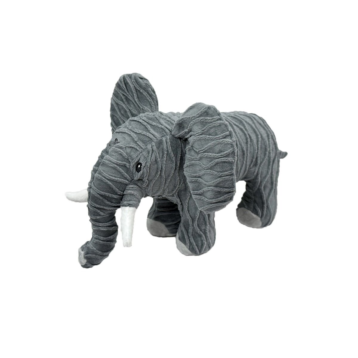 Petlou Groovys Elephant Squeaky Plush Dog Toy, 12-in