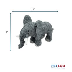 Petlou Groovys Elephant Squeaky Plush Dog Toy, 12-in slide 2 of 5