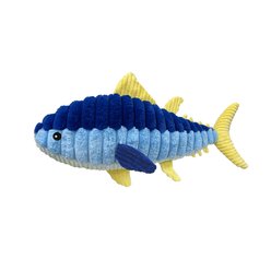 Petlou Ocean Friends Tuna Squeaky Plush Dog Toy, 26-in