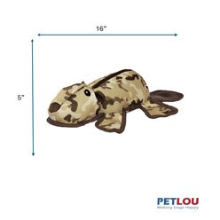 Petlou Camo Critters Beaver Squeaky Plush Dog Toy, 16-in slide 2 of 5