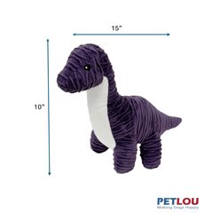 Petlou Groovys Brontosaurus Squeaky Plush Dog Toy, 15-in slide 2 of 5