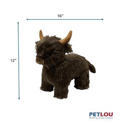 Petlou Highland Cow Squeaky Plush Dog Toy, 16-in slide 2 of 5