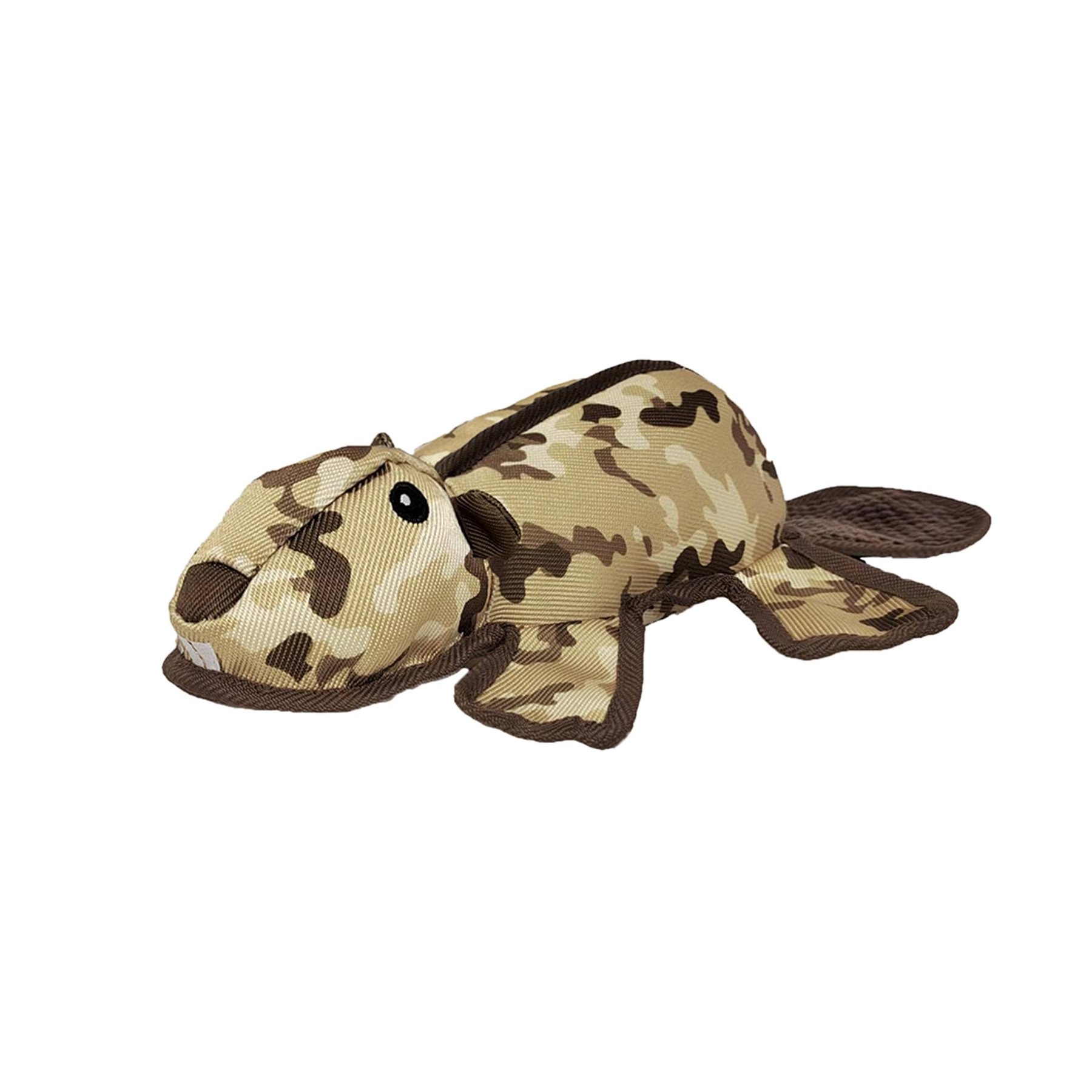 Petlou Camo Critters Beaver Squeaky Plush Dog Toy, 16-in