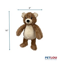 Petlou Teddy Bear Squeaky Plush Dog Toy, 16-in slide 2 of 5