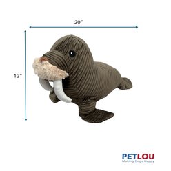 Petlou Groovys Walrus Squeaky Plush Dog Toy, 20-in slide 2 of 5