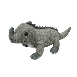 Petlou Groovys Rhino Iguana Squeaky Plush Dog Toy, 22-in