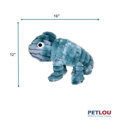 Petlou Zoo Friends Chameleon Squeaky Plush Dog Toy, 16-in slide 2 of 5