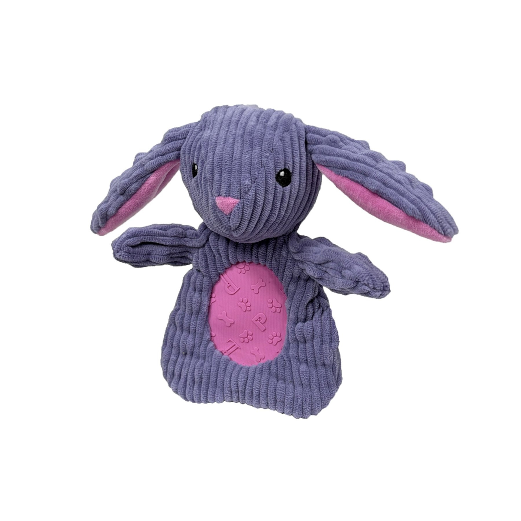 Petlou Pocket Dotty Friends 3.0 Rabbit Squeaky Plush Dog Toy, 7-in