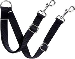 SunGrow Adjustable Dual Leash Coupler 360 Swivel Splitter Dog Training Leash, Black, 16-24-inch