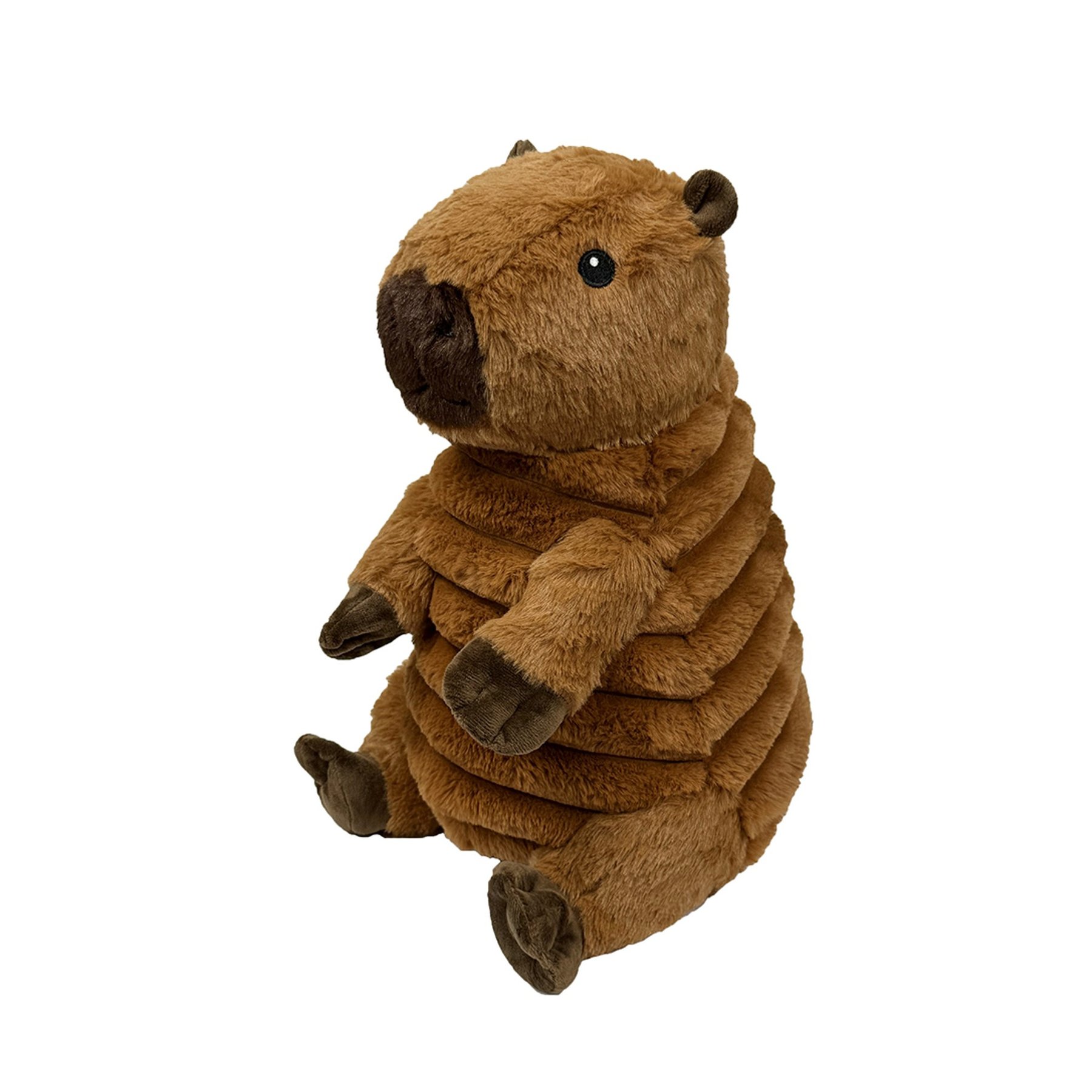 Petlou Zoo Friends Capybara Squeaky Plush Dog Toy, 16-in
