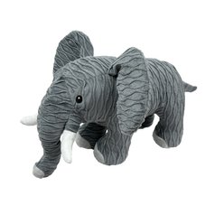 Petlou Groovys Elephant Squeaky Plush Dog Toy, 20-in