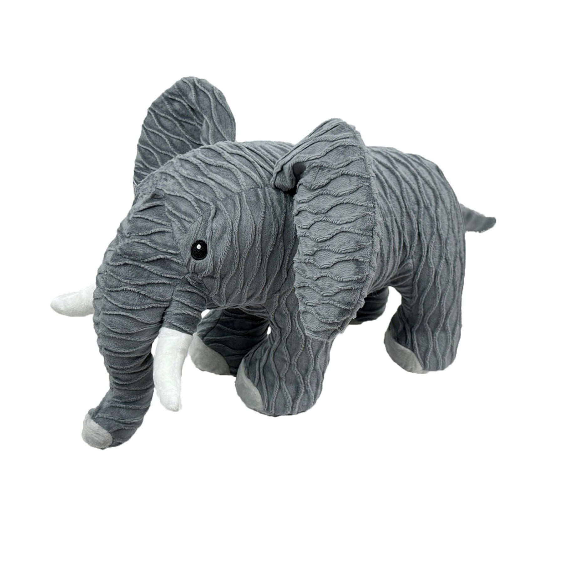 Petlou Groovys Elephant Squeaky Plush Dog Toy, 20-in