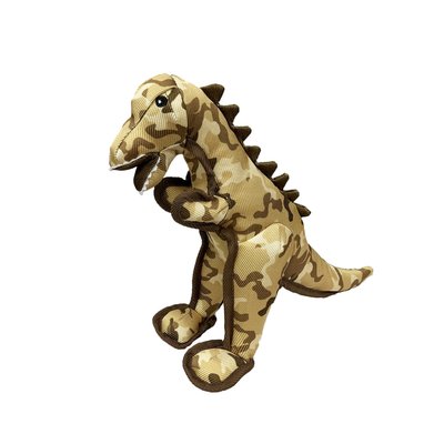 Petlou Petlou Camo Critters T Rex Squeaky Plush Dog Toy, 16-in