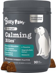 Zesty Paws Vet Strength Turkey Flavored Chew Calming Supplement for Dogs, 90 count