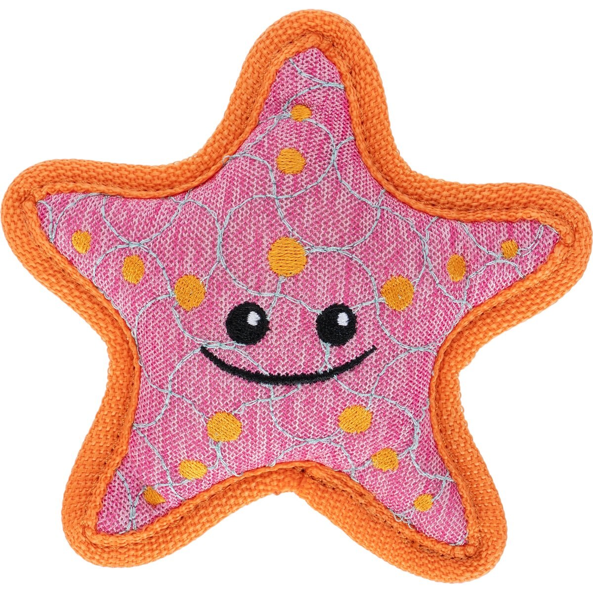 GoDog Tough Guard Shelby Starfish Chew Guard Technology Squeaky Dog Toy