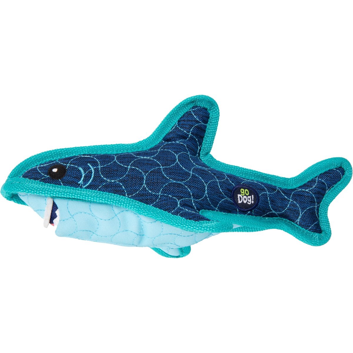 GoDog Tough Guard Stanley Shark Chew Guard Technology Squeaky Plush Dog Toy