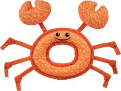 GoDog Tough Guard Curtis Crab Chew Guard Technology Squeaky Plush Dog Toy