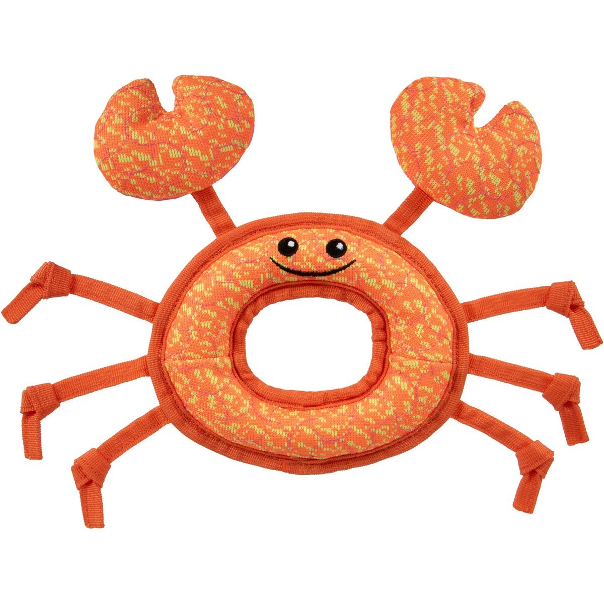 GoDog Tough Guard Curtis Crab Chew Guard Technology Squeaky Plush Dog Toy