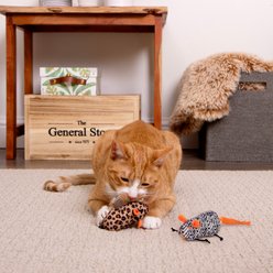 SmartyKat Instincts Safari Creepers Refillable Plush Rat Cat Toys with Catnip, 2-oz tube slide 2 of 7