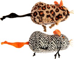 SmartyKat Instincts Safari Creepers Refillable Plush Rat Cat Toys with Catnip, 2-oz tube