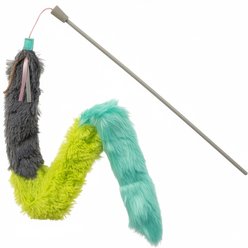 SmartyKat Crazy Catch 3 Part Breakaway Plush Catnip Wand Cat Toy