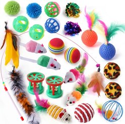 NonoPets Interactive Essential Play & Exercise Bundle Variety Pack Cat Plush Toy, 26 count