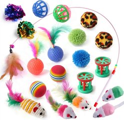 NonoPets Interactive Essential Play & Exercise Bundle Variety Pack Cat Plush Toy, 20 count