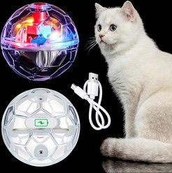 NonoPets Motion-Activated LED Smart Auto-Shutoff Glowing & Light-Up Chasers Ball Cat Toy