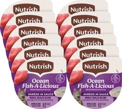 Rachael Ray Nutrish Ocean Fish-A-Licious Whole Health Blend with Real Flaked Ocean Fish & Tuna in Sauce Grain-Free Wet Cat Food, 2.8-oz, case of 12