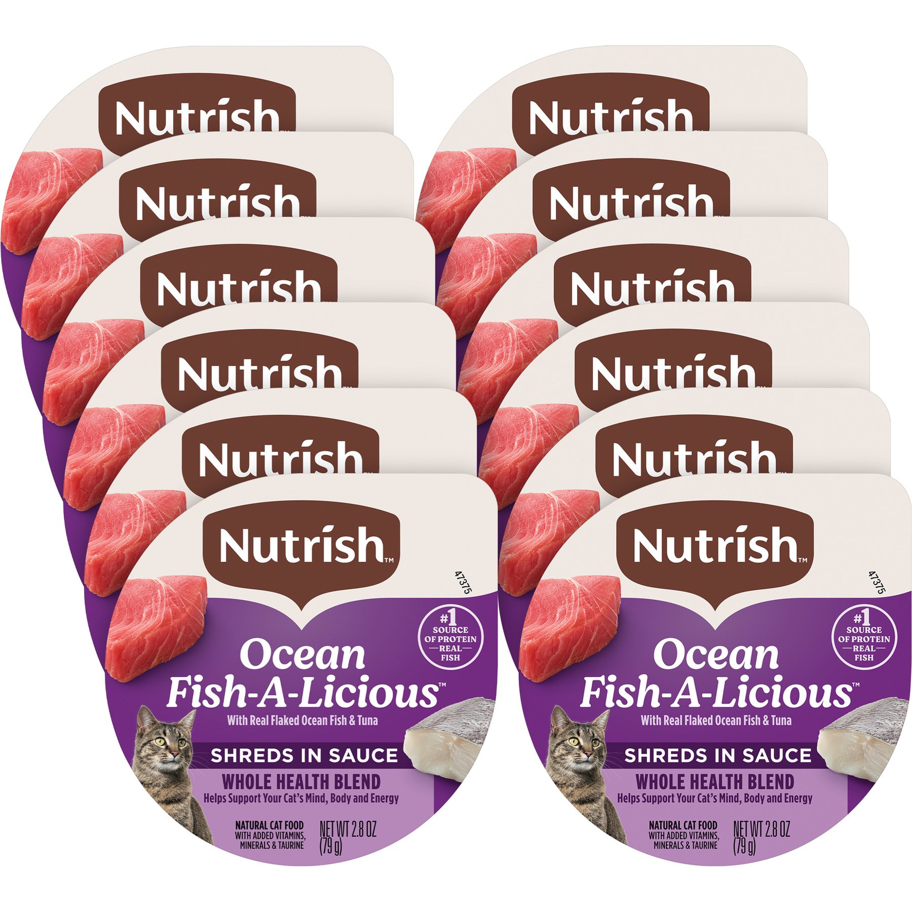 Rachael Ray Nutrish Ocean Fish-A-Licious Wet Cat Food, 2.8 oz, 12 ct