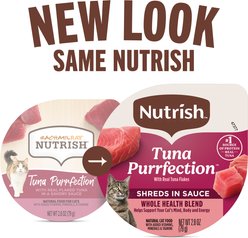 Rachael Ray Nutrish Tuna Purrfection Whole Health Blend with Real Tuna Flakes in a Savory Sauce Grain-Free Wet Cat Food, 2.8-oz, case of 12 slide 2 of 9
