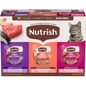 Rachael Ray Nutrish Ocean Lovers Variety Pack Grain-Free Wet Cat Food, 2.8-oz, case of 12