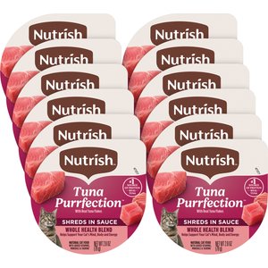 Rachael Ray Nutrish Tuna Purrfection Whole Health Blend with Real Tuna Flakes in a Savory Sauce Grain-Free Wet Cat Food, 2.8-oz, case of 12