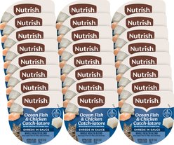 Rachael Ray Nutrish Ocean Fish & Chicken Catch-iatore Whole Health Blend with Real Flaked Ocean Fish & Shredded Chicken in Sauce Grain-Free Wet Cat Food, 2.8-oz, case of 24